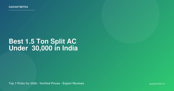 Best 1.5 Ton Split AC Under ₹30,000 in India (2026) — Top Picks for Every Budget